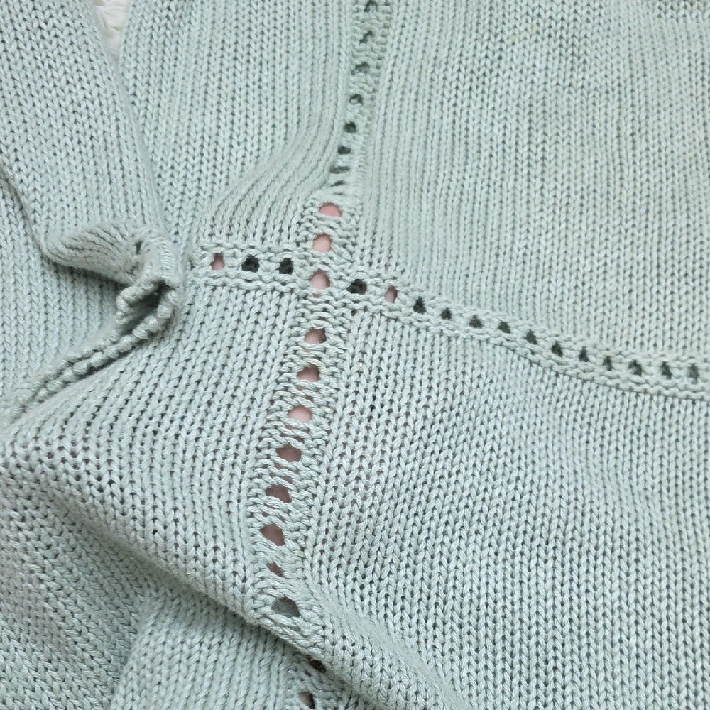 Von Saken Vintage 90s Mint Knit Sweater Dress - Picture 5 of 6